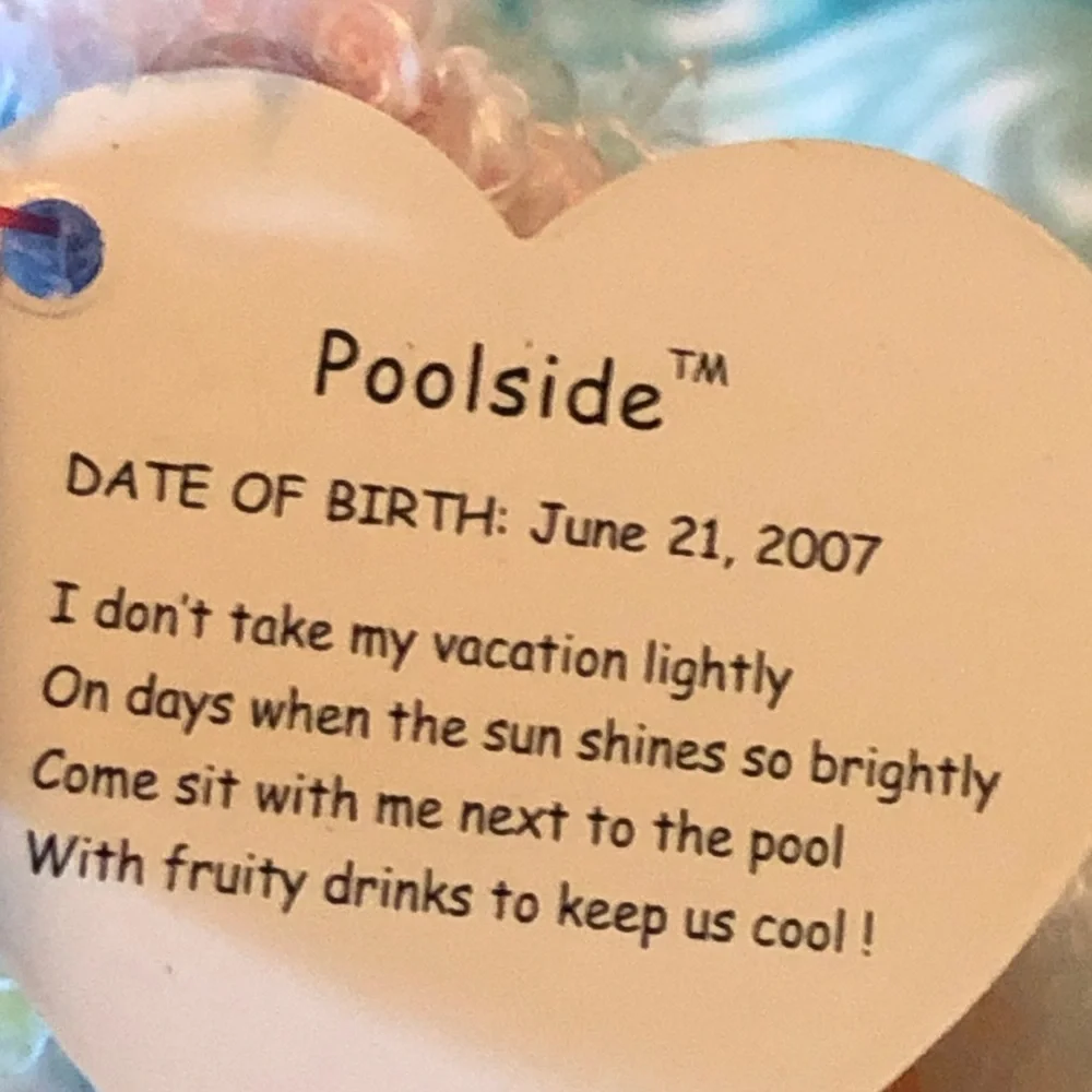 Beanie Babies Poolside teddy 2007